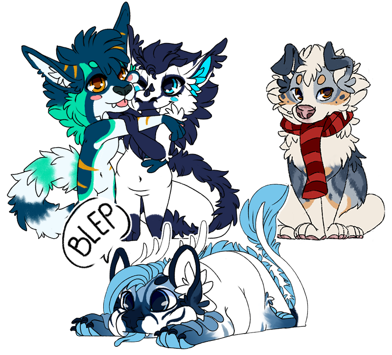 Left @encantafull | Middle @PoodleLou101 | Right @Onegasart